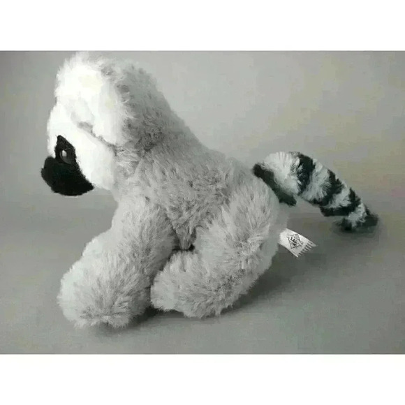 The Petting Zoo Ring Tailed Lemur 11" Stuffed Animal Plush Soft Toy Black Gray - Picture 3 of 10